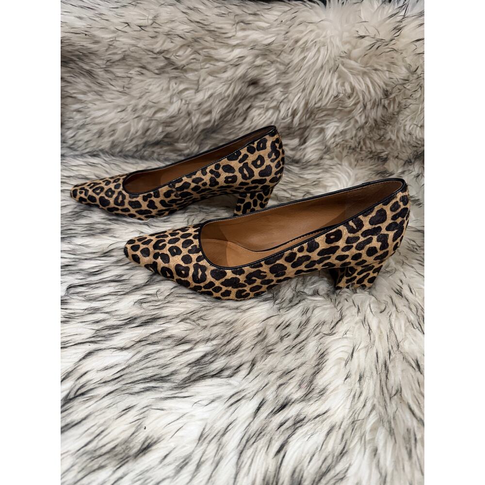 SARTO by Franco Sarto Leopard Calf Hair Heels Pointed Toe Pumps Women’s Size 9.5 - Picture 2 of 4